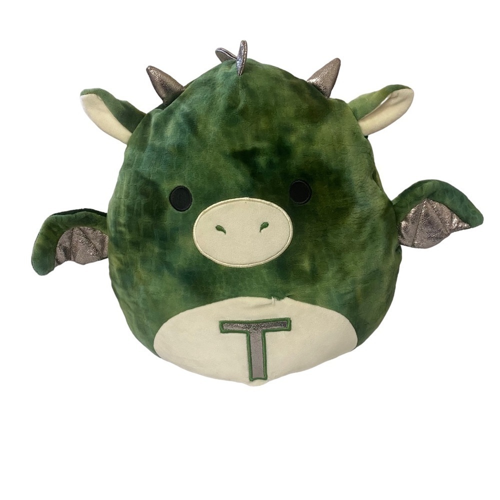 Squishmallows Duke the Dragon 16” Soft Plush Monogrammed “T” Stuffed Animals
